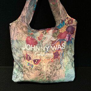 Johnny Was California Nylon Packable Reusable Shopping Tote Bag